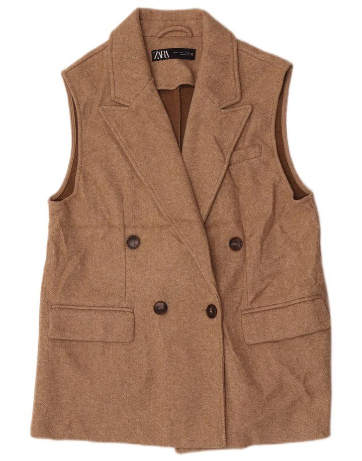 Zara Γυναικείο Αμάνικο Μπουφάν UK 14 Medium Beige