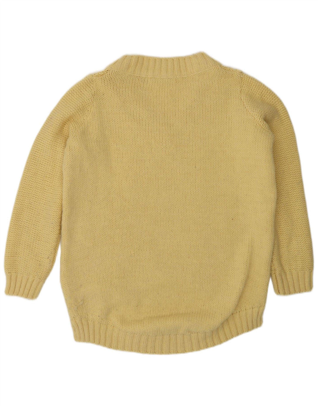 Zara Γυναικείο πουλόβερ με V λαιμόκοψη UK 14 Medium Yellow