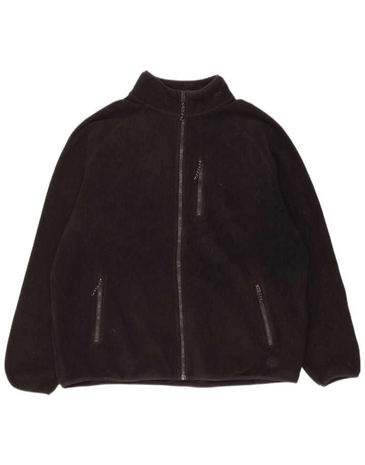 Marks & Spencer Ανδρικό Fleece Jacket UK 42 XL Μαύρο Πολυεστέρας