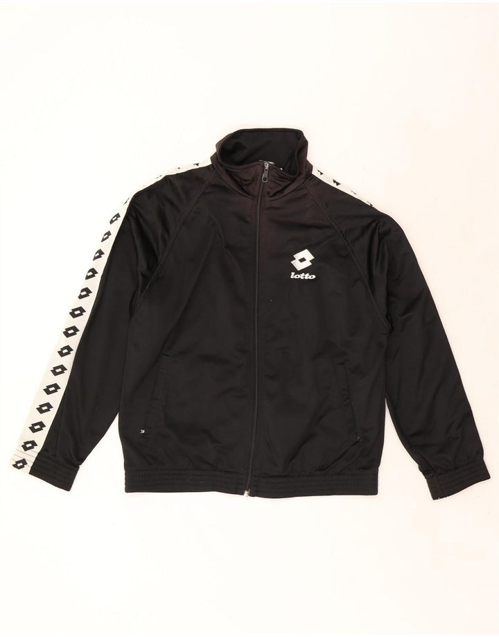 Ανδρική φόρμα γραφικών LOTTO Top Jacket Small Black Colourblock Polyester