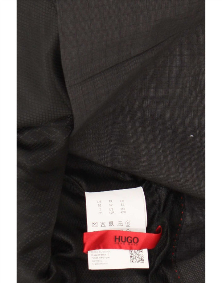 Ανδρικό σακάκι σακάκι Hugo Boss με 2 κουμπιά EU 52 XL Γκρι παρθένο μαλλί