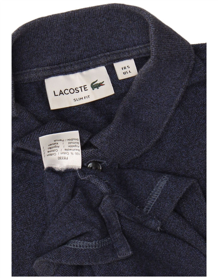 LACOSTE Ανδρικό πουκάμισο Polo Slim Fit Μέγεθος 5 Μεγάλο Βαμβακερό Navy Blue