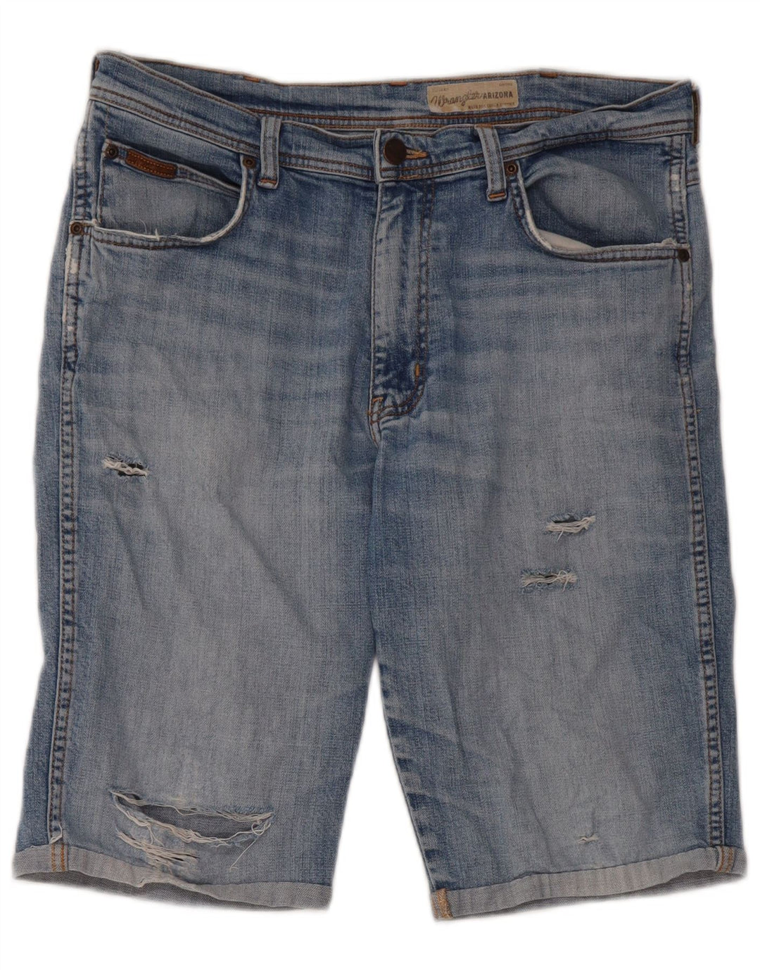 Ανδρικό τζιν σορτς Wrangler Distressed W34 μεγάλο μπλε βαμβακερό