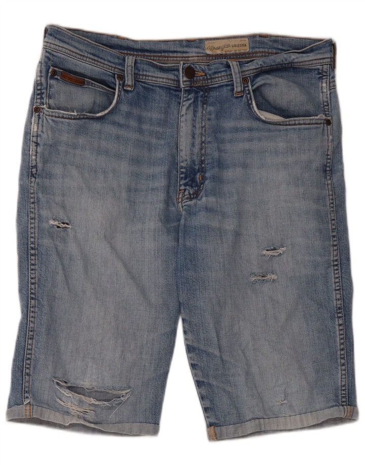 Ανδρικό τζιν σορτς Wrangler Distressed W34 μεγάλο μπλε βαμβακερό
