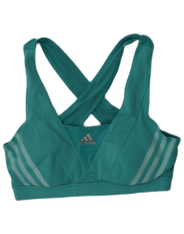 Adidas Γυναικείο αθλητικό σουτιέν με επένδυση Climacool Top UK 14 Medium Turquoise Sports