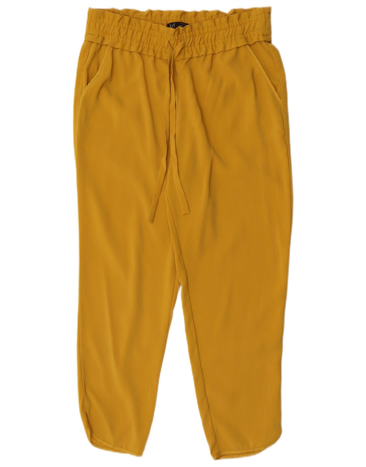 Zara Γυναικείο Tapered Cropped Παντελόνι Medium W28 L25 Yellow Polyester