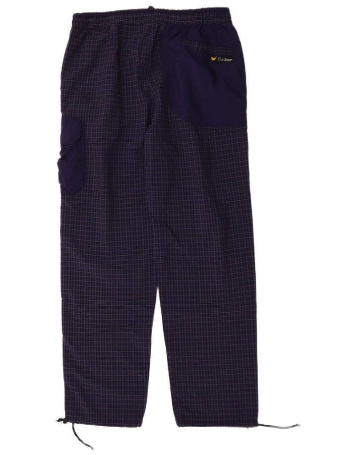 Ανδρικό παντελόνι Bailo Straight Cargo XL Navy Blue Check Polyamide