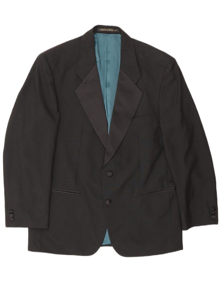 Marks & Spencer Ανδρικό μπουφάν blazer UK 40 μεγάλο μαύρο πολυεστέρα