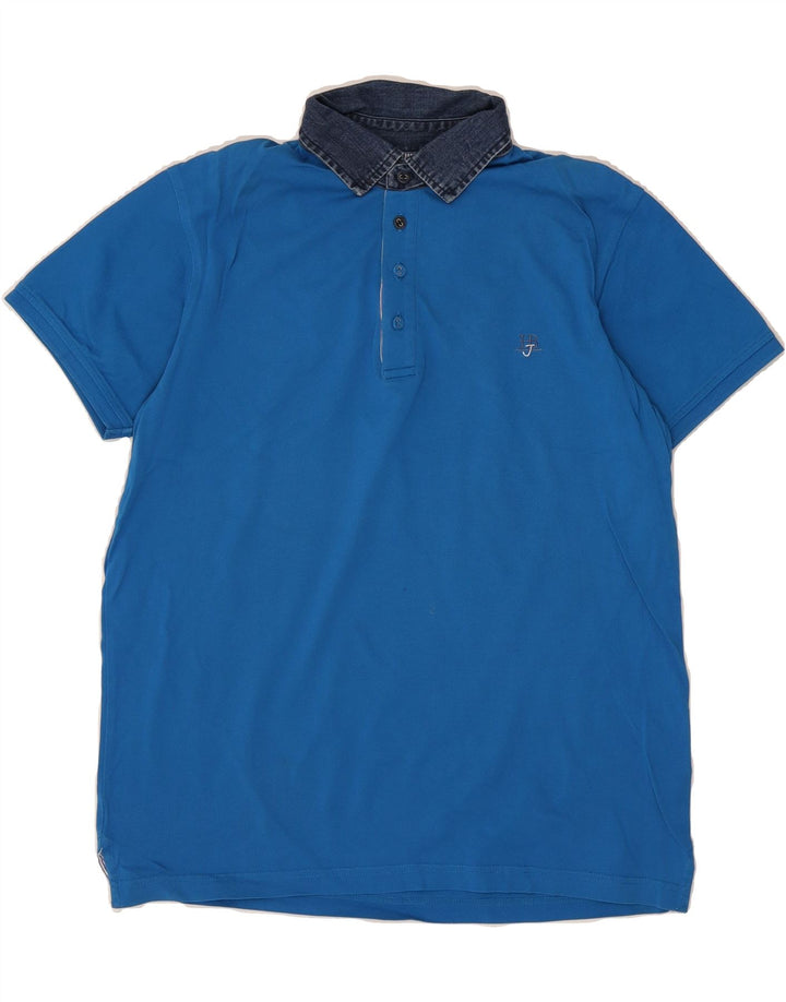 HARMONT & BLAINE Mens Polo Shirt Large Blue Cotton Vintage Harmont & Blaine and Second-Hand Harmont & Blaine from Messina Hembry 