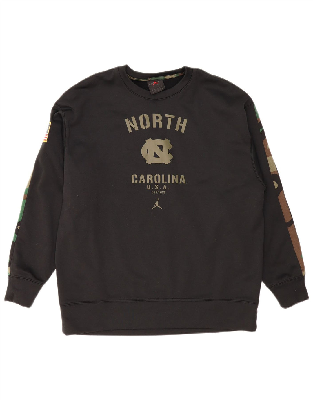 JORDAN Ανδρικό φούτερ North Carolina Jumper Medium Black Camouflage