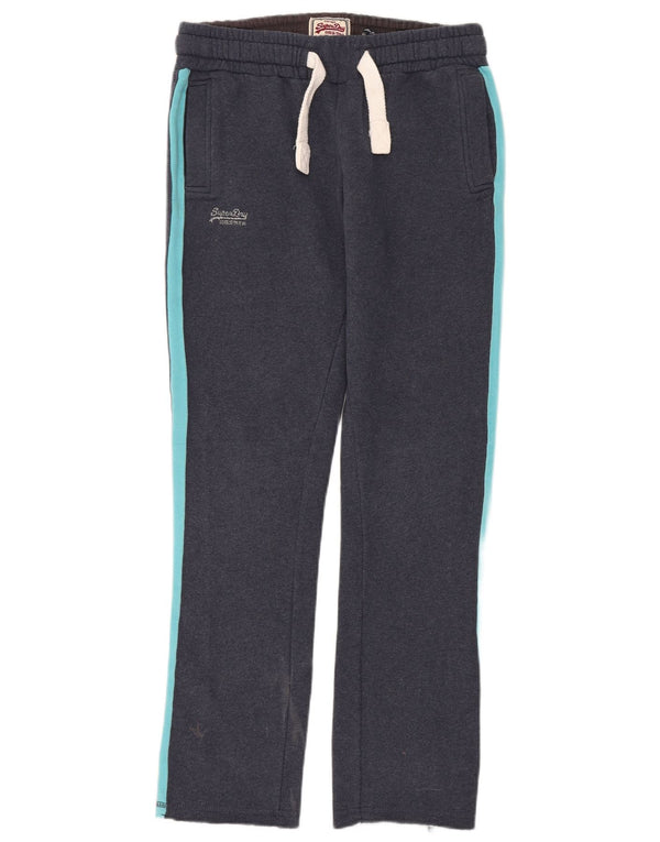 Superdry Γυναικεία λεπτή φόρμα παντελόνι UK 14 Medium Navy Blue Colorblock