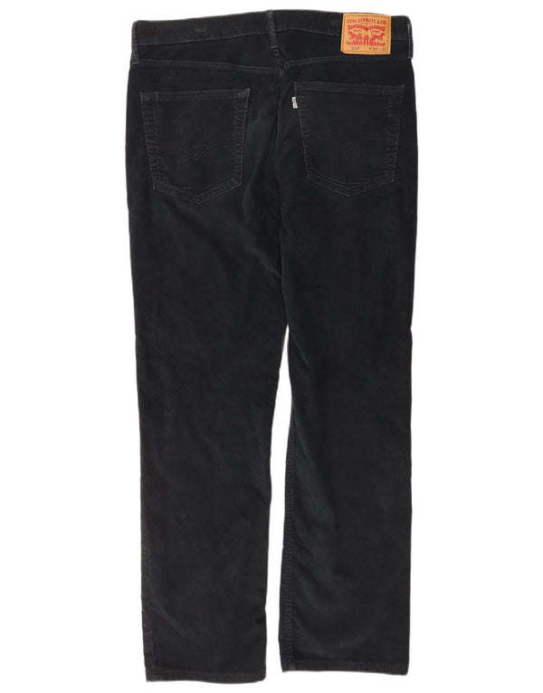 Levi's Mens 514 Straight Corduroy Παντελόνι W36 L32 Navy Blue Cotton