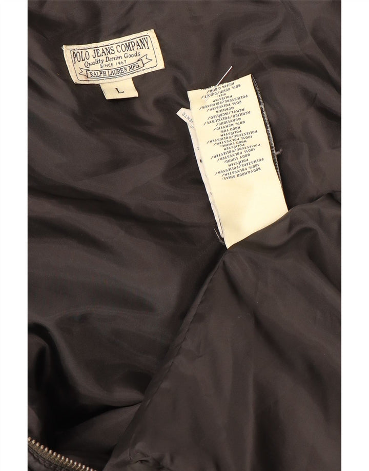 RALPH LAUREN Γυναικείο μπουφάν με επένδυση UK 14 μεγάλο μαύρο πολυεστέρα