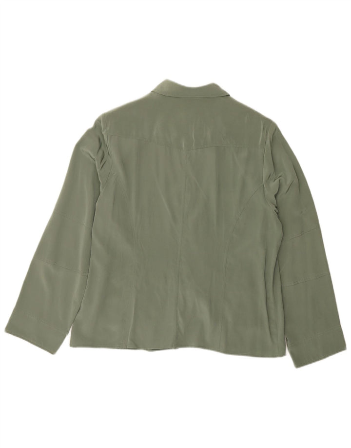 cherie Γυναικείο πουκάμισο Μπλούζα IT 46 Large Green Silk