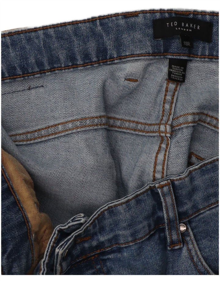 TED BAKER Mens Straight Jeans W38 L32 Blue Cotton