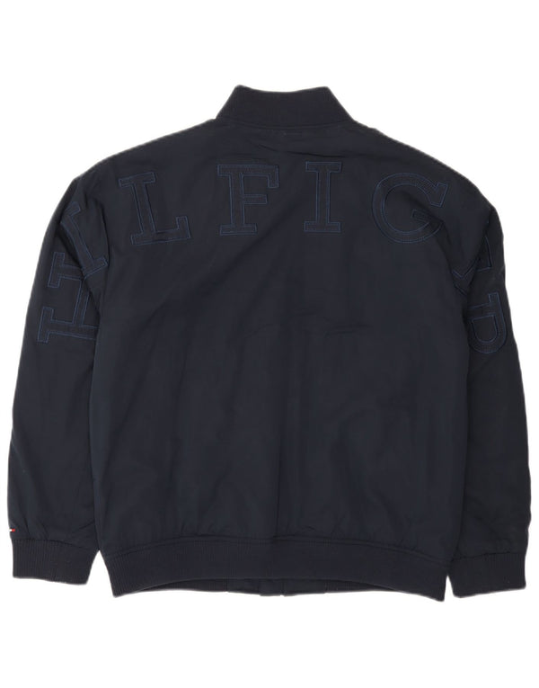 TOMMY HILFIGER Boys Bomber Jacket 13-14 Years Navy Blue Polyester