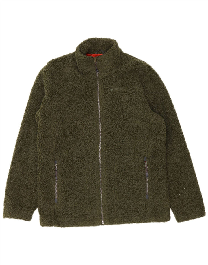Mountain Warehouse Ανδρικό Fleece Jacket UK 38 Medium Khaki Polyester