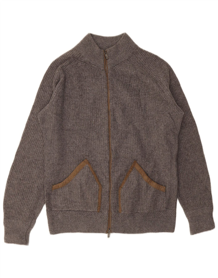 MASSIMO DUTTI Ανδρική ζακέτα πουλόβερ μεγάλο γκρι μαλλί