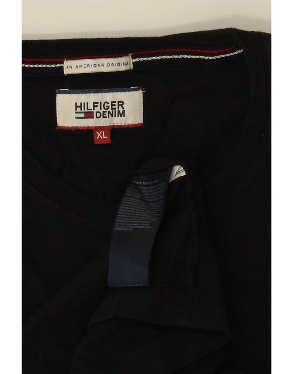 Ανδρικό T-Shirt Tommy Hilfiger Top XL Μαύρο βαμβακερό