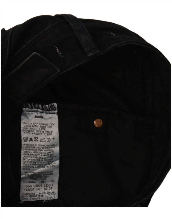 Γυναικείο Levi's 471 Slim Jeans W26 L28 Μαύρο βαμβακερό