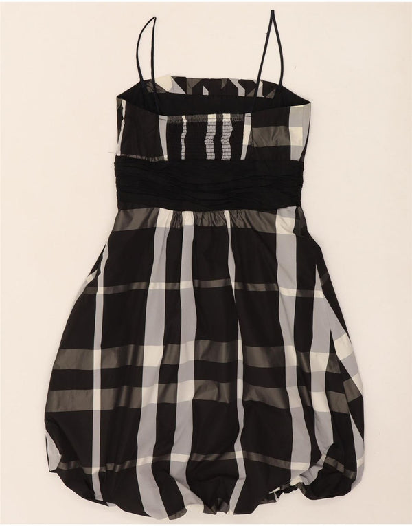 Zara Γυναικείο Αμάνικο Φούσκα UK 8 Small Black Check Polyester