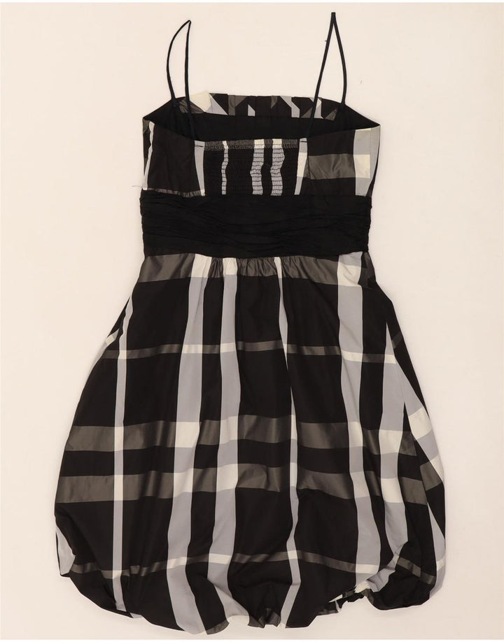 Zara Γυναικείο Αμάνικο Φούσκα UK 8 Small Black Check Polyester
