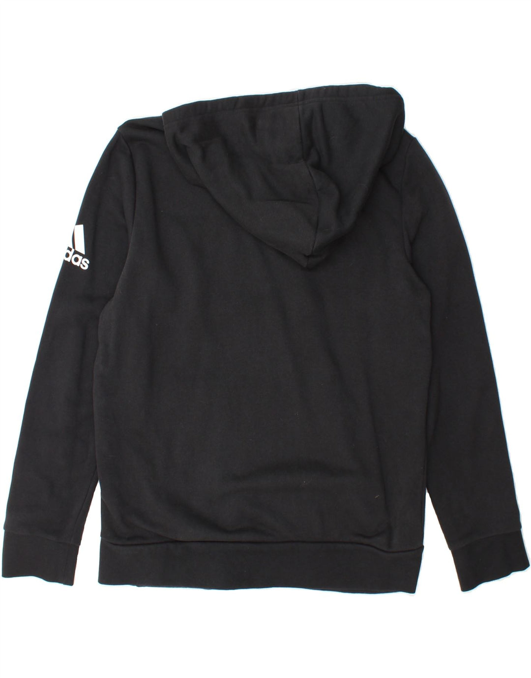 ADIDAS Mens Zip Hoodie Sweater Small Black Vintage Adidas and Second-Hand Adidas from Messina Hembry 