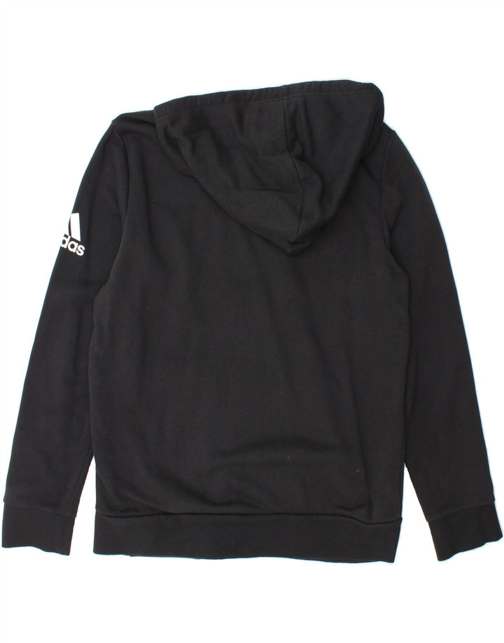 ADIDAS Mens Zip Hoodie Sweater Small Black Vintage Adidas and Second-Hand Adidas from Messina Hembry 