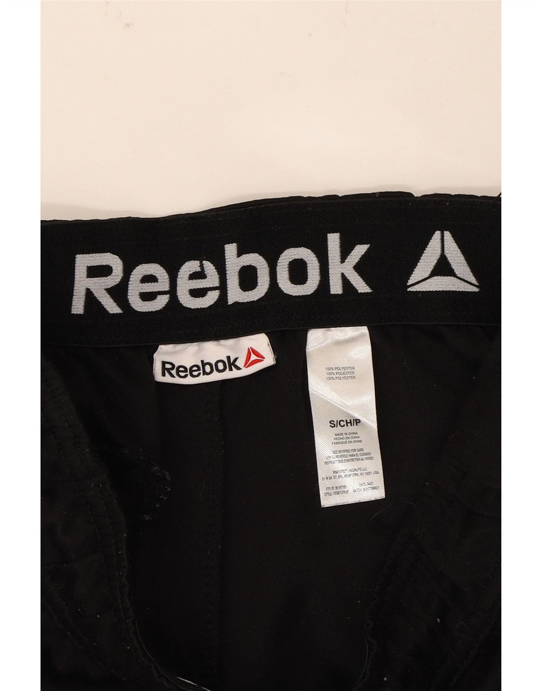 REEBOK Mens Tracksuit Trousers Small  Black Colourblock Polyester Vintage Reebok and Second-Hand Reebok from Messina Hembry 