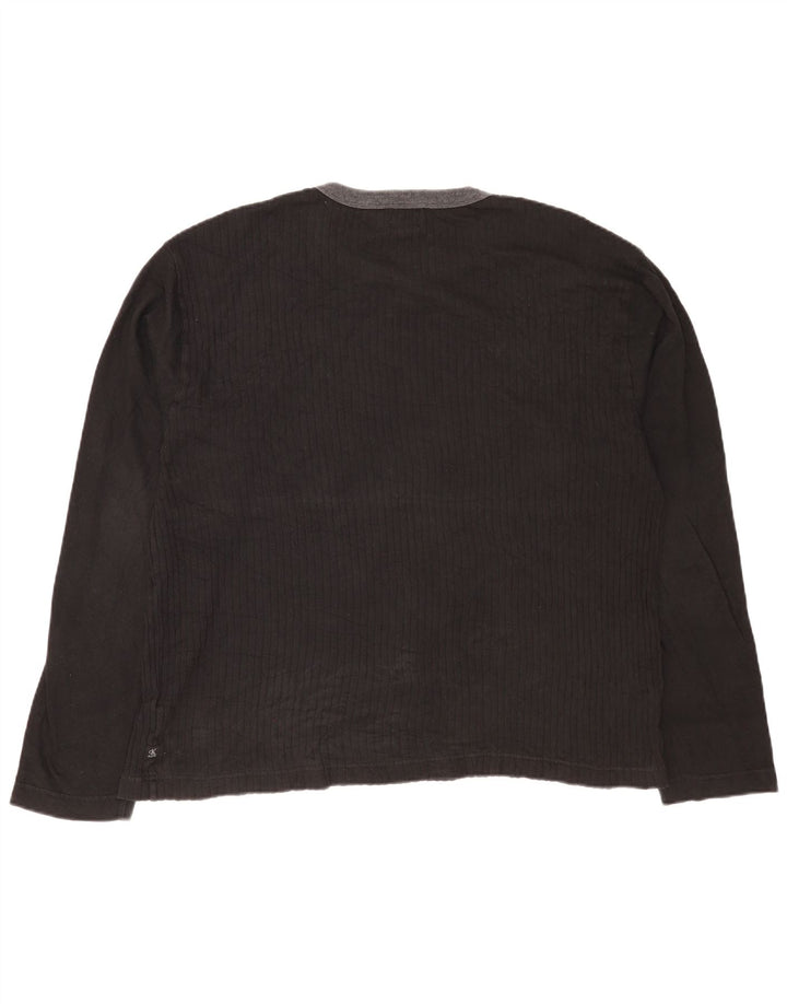 Calvin Klein Jeans Ανδρικό τοπ μακρυμάνικο 2XL μαύρο βαμβακερό
