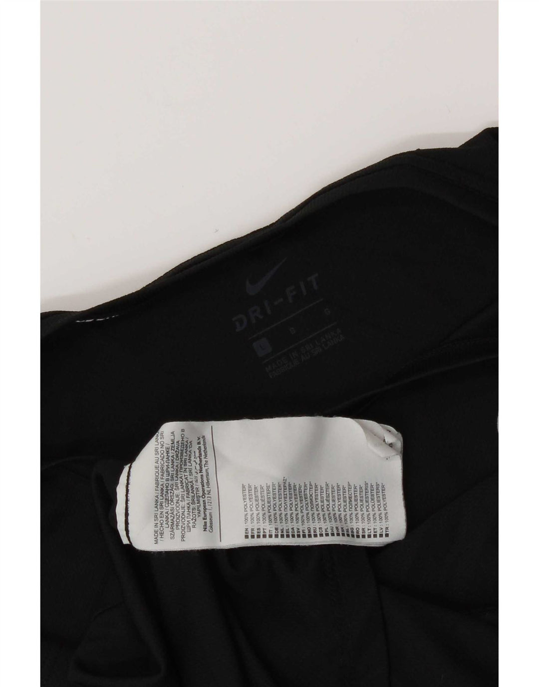 Γυναικείο T-Shirt Nike Dri Fit Top UK 14 Large μαύρο πολυεστέρα