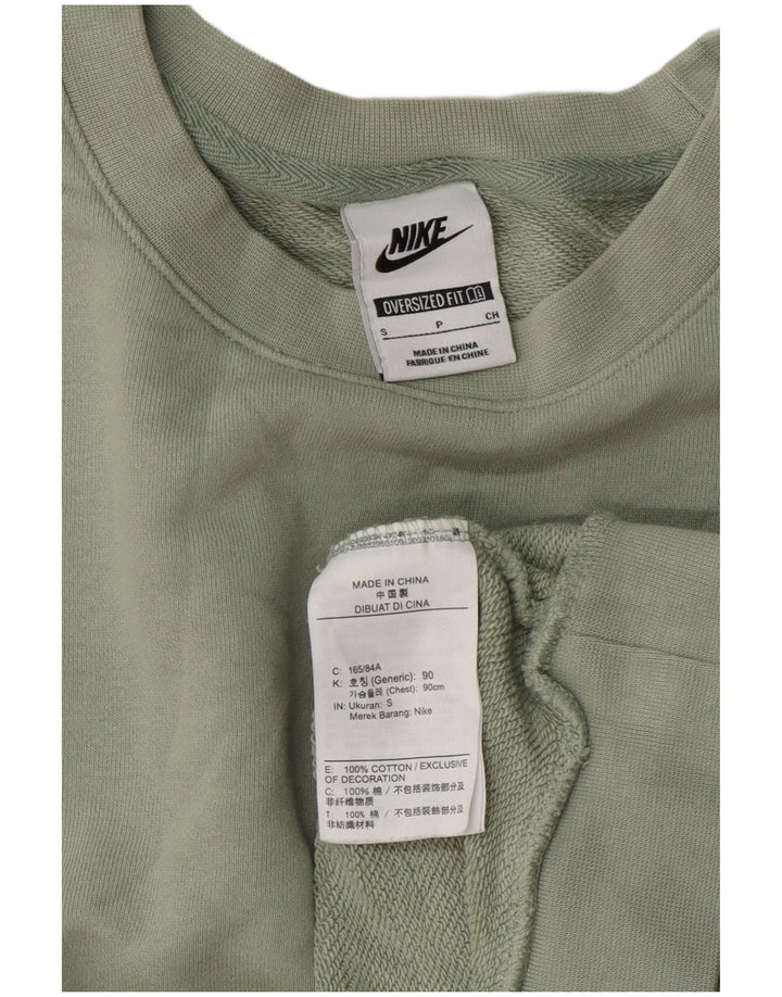 Γυναικείο φούτερ Nike υπερμεγέθη Jumper UK 10 Μικρό πράσινο βαμβακερό