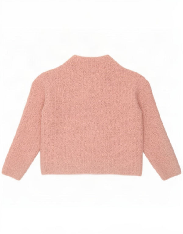 Massimo Dutti Γυναικείο πουλόβερ με λαιμόκοψη χελώνας Crop UK 6 XS Pink Polyamide