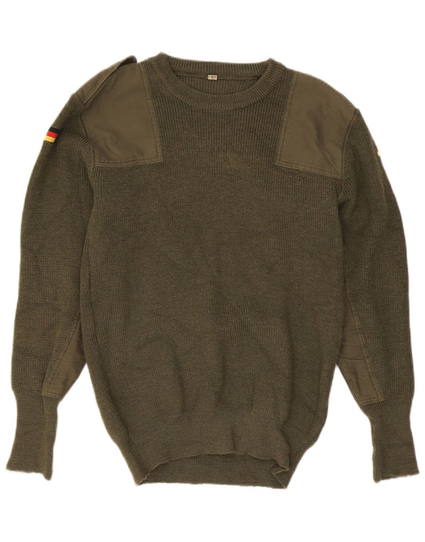 Vintage Ανδρικό πουλόβερ με λαιμόκοψη IT 48 Small Green Army