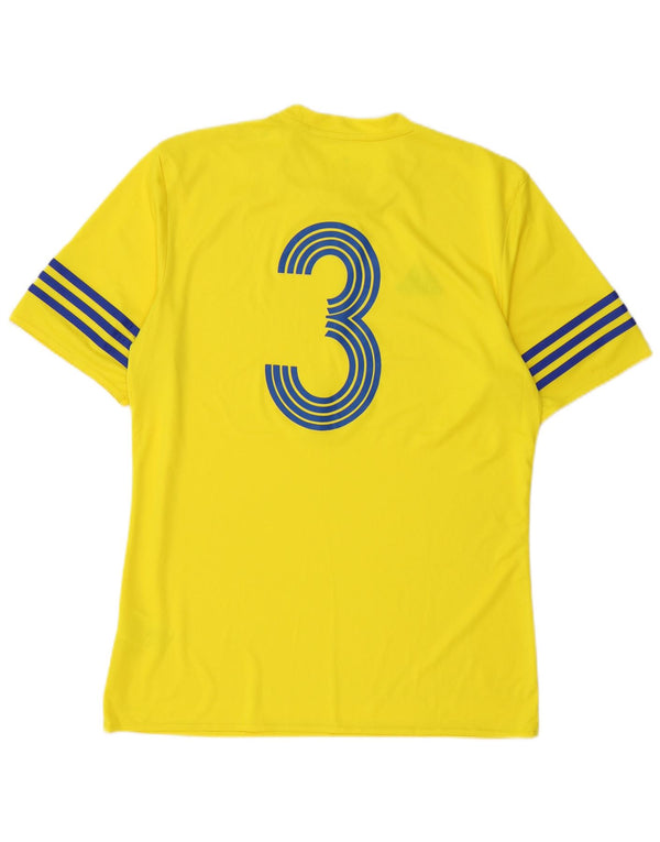 Ανδρικό γραφικό T-Shirt Adidas Climalite Τοπ μεσαίου κίτρινου πολυεστέρα