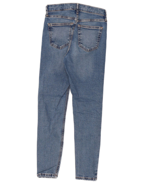 Topshop Γυναικεία Skinny Jeans UK 8 Small W26 L25 Blue Cotton