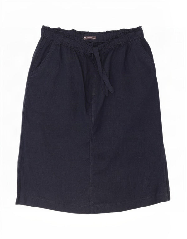 Γυναικεία μίντι φούστα Marks & Spencer UK 18 XL W38 Navy Blue λευκά είδη