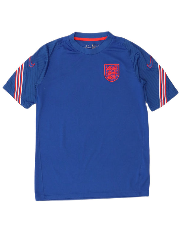 Nike Boys England Graphic T-shirt Top 13-14 ετών XL Blue Polyester Sports