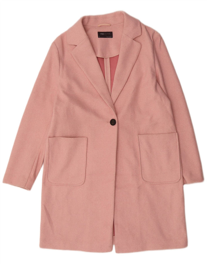 Marks & Spencer Γυναικείο Πανωφόρι UK 12 Medium Pink Polyester