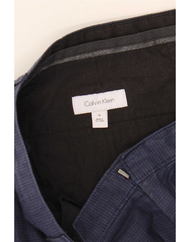 Ανδρικό σορτς Chino Calvin Klein W36 Large Navy Blue Check