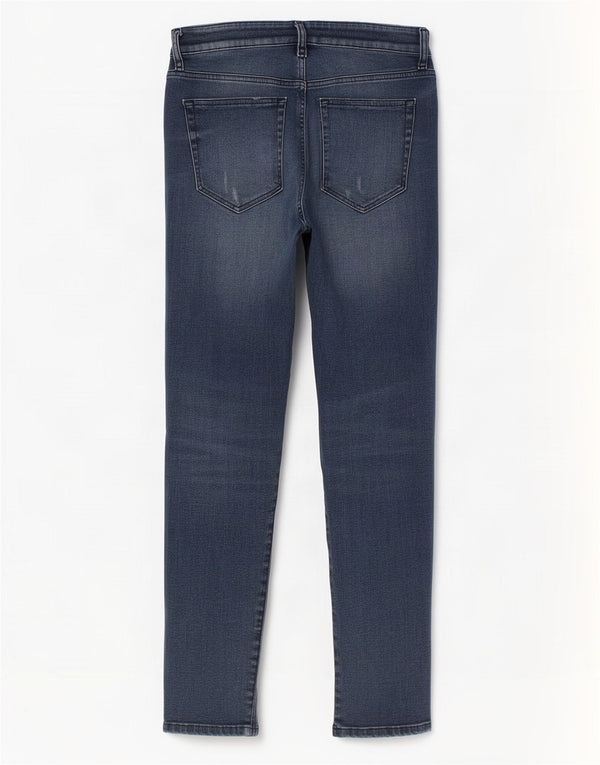 Diesel Γυναικεία Slandy Distressed Super Slim Skinny Jeans W27 L30 Blue Cotton
