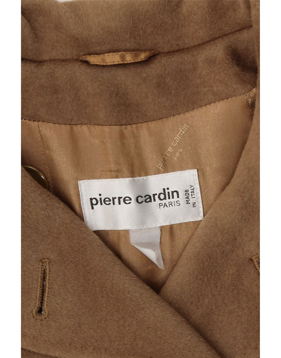 Pierre Cardin Γυναικείο παλτό με διπλό στήθος UK 14 Large Brown