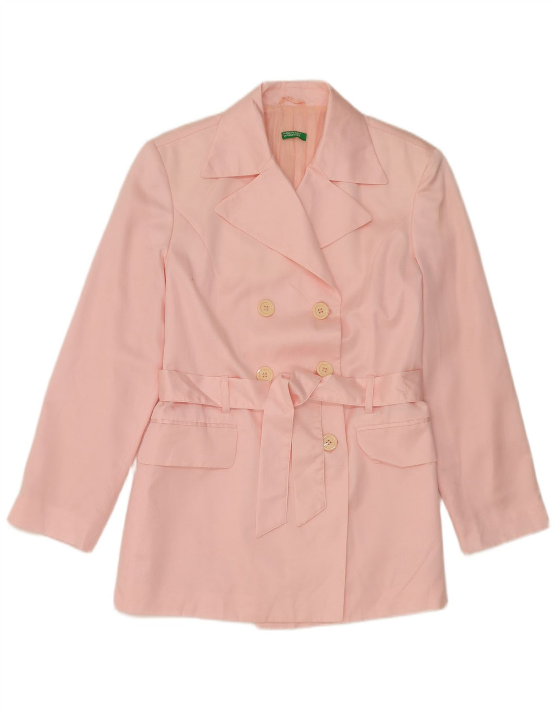 Γυναικείο μπλέιζερ διπλό στήθος Benetton UK 14 Medium Pink Polyester