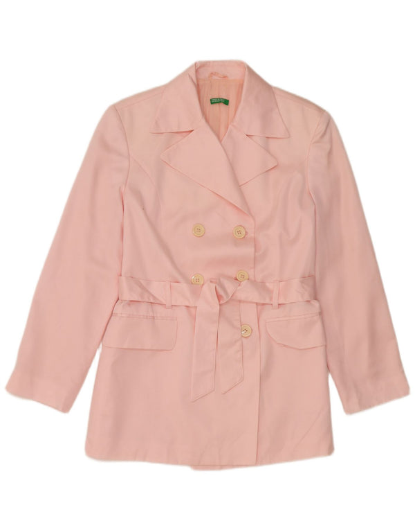 Γυναικείο μπλέιζερ διπλό στήθος Benetton UK 14 Medium Pink Polyester