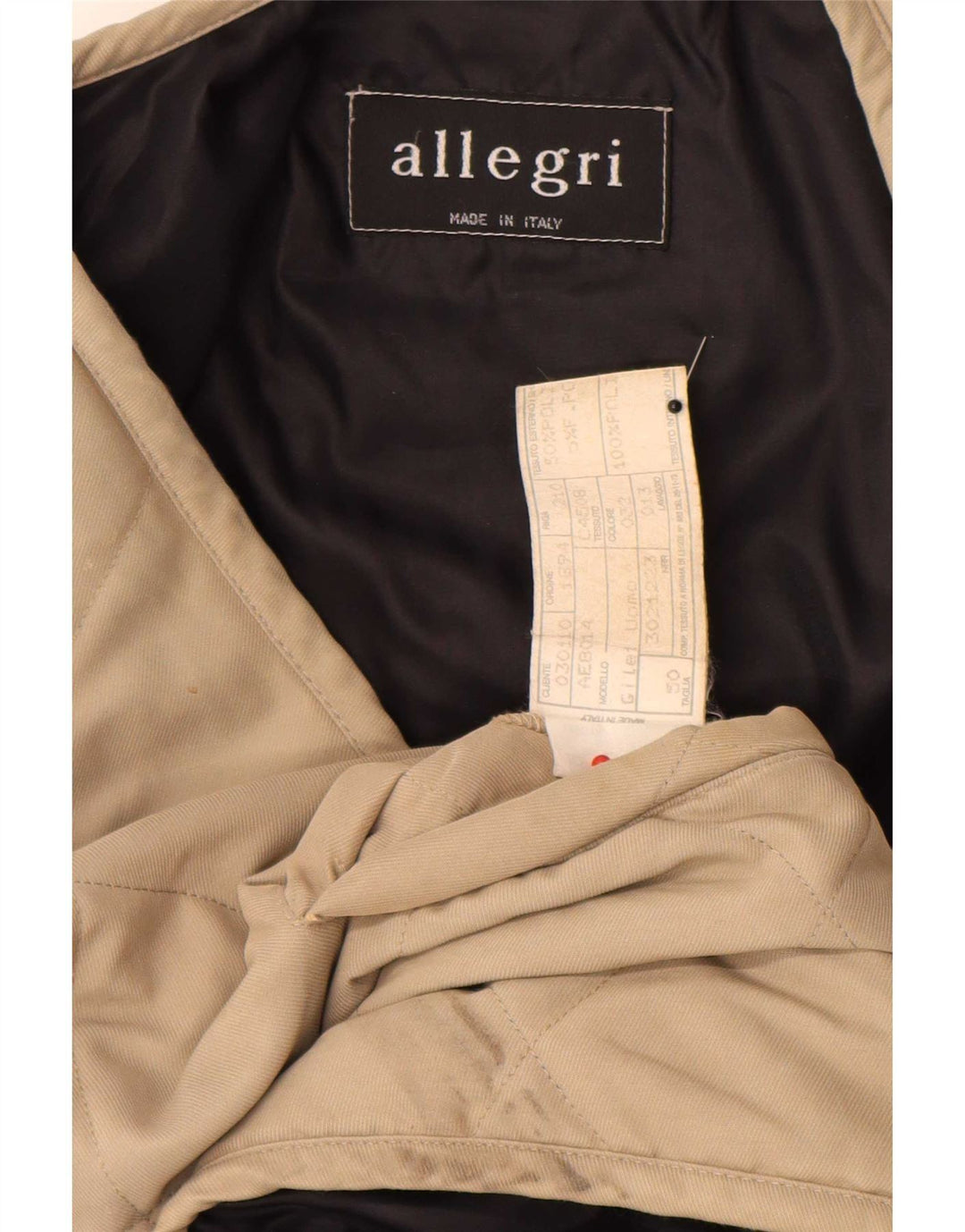 Allegri Ανδρικό Καπιτονέ Gilet IT 50 Large Beige Polyester