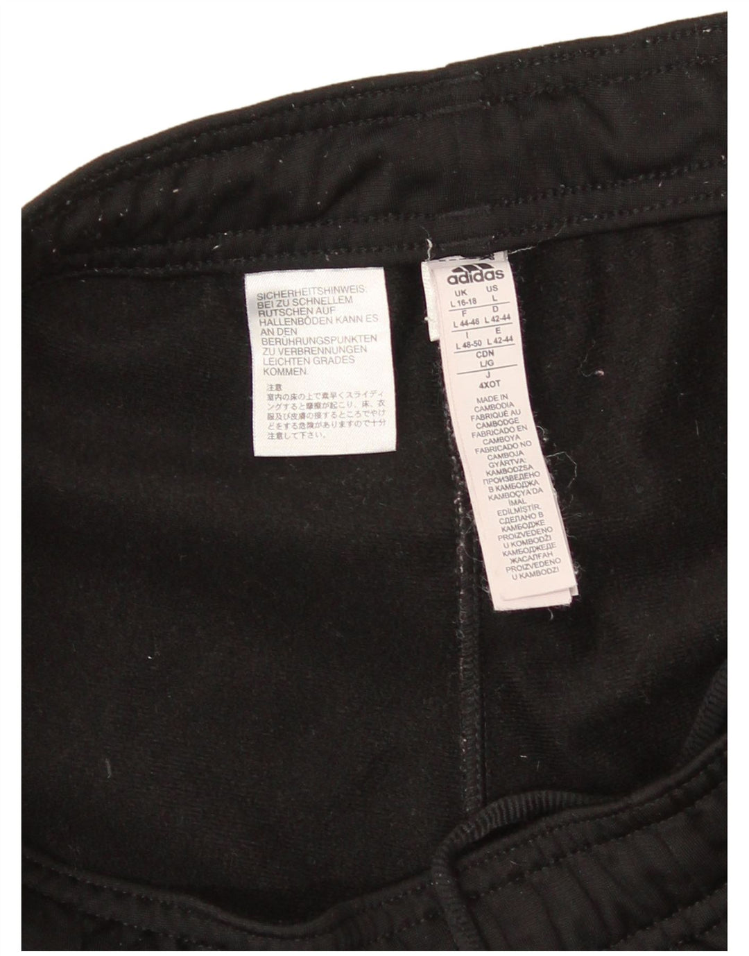 Adidas Γυναικεία φόρμα παντελόνι UK 16/18 Large Μαύρο Πολυεστέρας