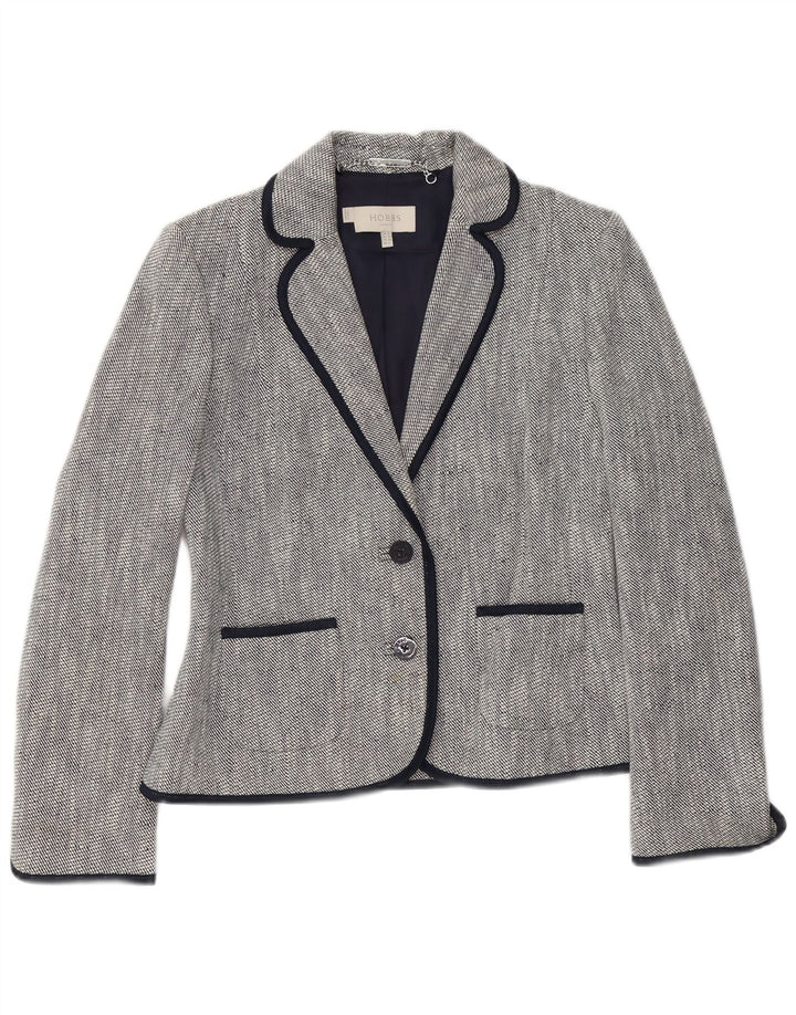 Hobbs Γυναικείο σακάκι 2 κουμπιών UK 10 Small Navy Blue από βαμβάκι
