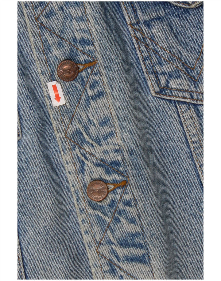 WRANGLER Ανδρική Loose Fit Τζιν Gilet UK 36 Small Blue Cotton