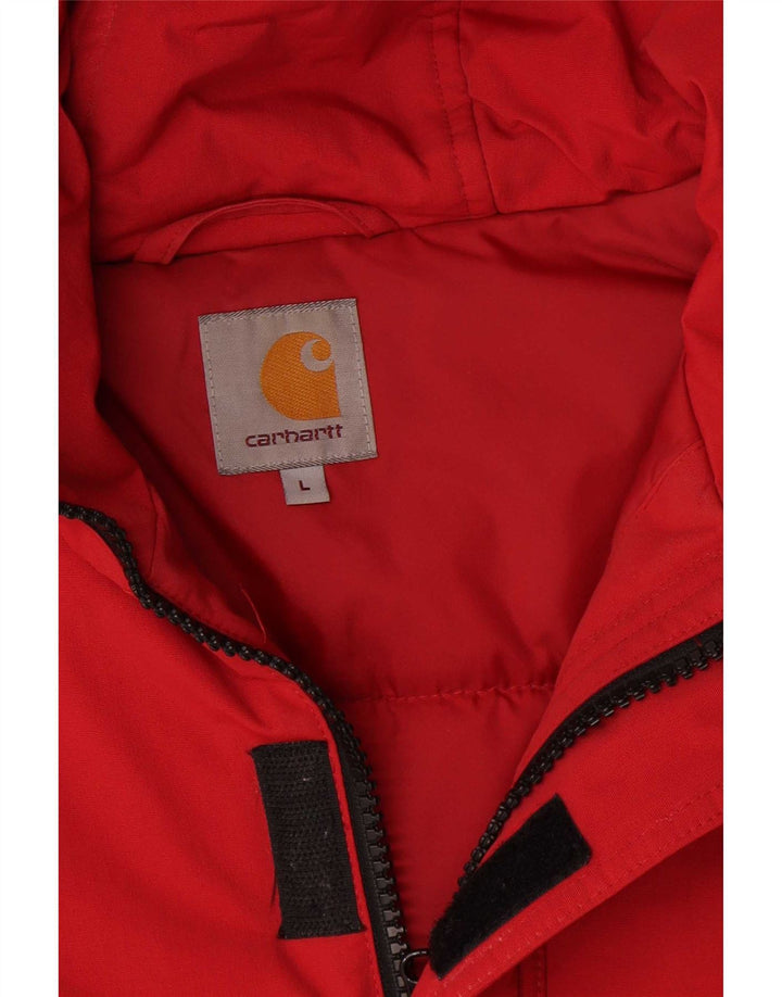 Ανδρικό μπουφάν Carhartt με κουκούλα UK 40 μεγάλο κόκκινο νάιλον