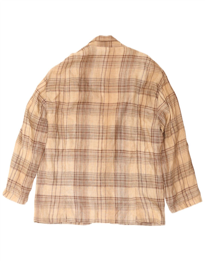 Vintage Ανδρικό Μπουφάν Blazer με 3 κουμπιά IT 52 XL Beige Check
